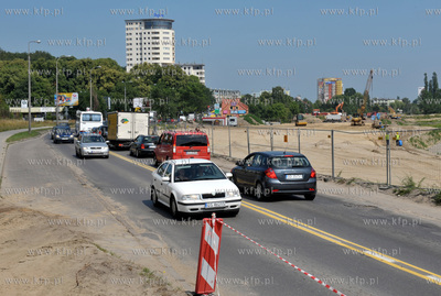Gdansk, Bretowo. Budowa Nowej Trasy Slowackiego na...