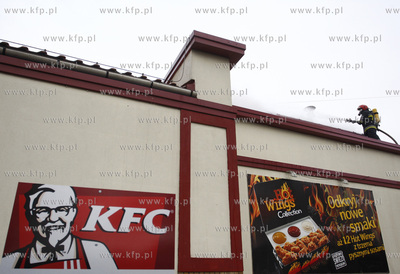 Sopot. Pozar restauracji KFC. 04.03.2009 fot. Krzysztof...