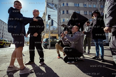 Gdynia, plan zdjęciowy filmu dyplomowego Gdyńskiej...