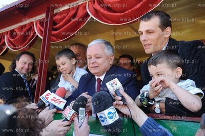 Zachodniopomorskie, Niechorze. Prezydent Lech Kaczynski...