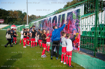 Gdansk. Stadion MOSiR przy ul. Traugutta. Akcja Polska...