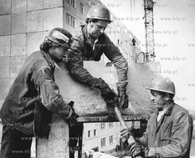 Budowa osiedla Gdansk Zaspa. Edmund Jaronko, Jerzy...