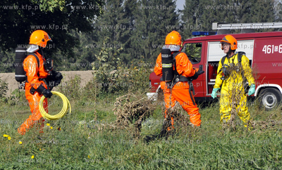Kwidzyn. Cwiczenia sluzb ratowniczych. Wypadek kolejowy...