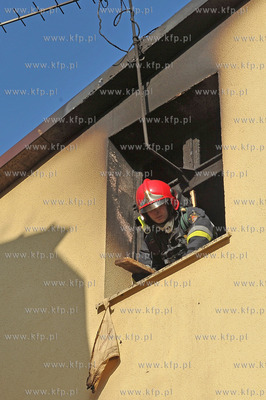 Sopot ulica Grunwaldzka 97a. Pozar mieszkania na poddaszu....