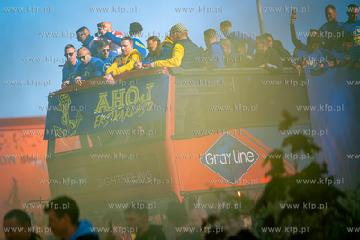 Betclic 1 Liga: Arka Gdynia - GKS Tychy. Na zdjęciu...