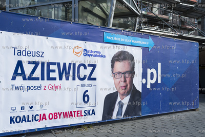 Baner wyborczy Tadeusza Aziewicza kandydata w wyborach...
