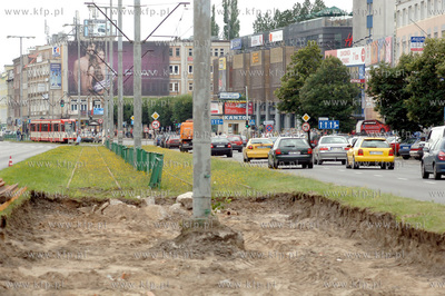 Gdansk Wrzeszcz. Remont torowiska i wymiana torow tramwajowych...