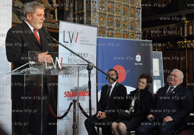 Gdansk, Dwor Artusa. Byly Prezydent Brazylii, Luiz...