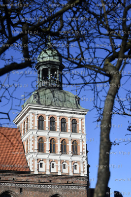 Gdańsk. Wieża kościoła św, Brygidy w Gdańsku....
