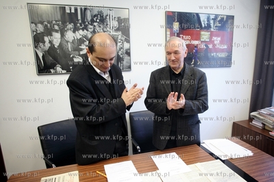 Gdansk. Europejskie Centrum Solidarnosci. Dziennikarz...