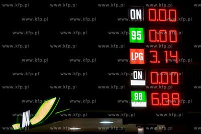 Gdańsk. Suchanino. Stacja paliw Mol. Brak benzyny...