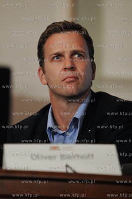 Gdansk. Sala Rady Miasta. Konferencja prasowa Niemieckiej...