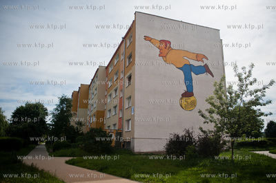 Gdansk. Zaspa. Nowy mural przy ul. Skarzynskiego autorstwa...