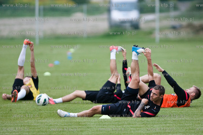 Gdansk. Pierwszy trening Reprezentacji Polski w pilce...