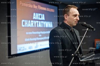 Gdansk. Centrum prasowe AmberExpo. Uroczystosc  przekazania...