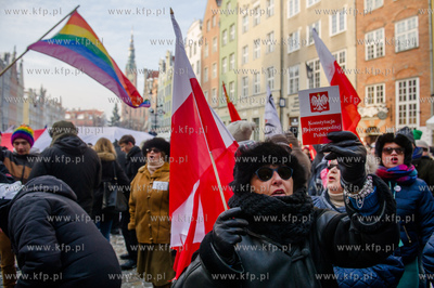 Gdansk. Manifestacja pod haslem W obronie Twojej wolnosci,...