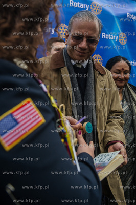 Sopot. Skwer Kuracyjny. Obchody swiatowego Dnia Rotary...
