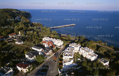 Gdynia Orlowo z lotu ptaka. Widoczne Osiedle Prokom...