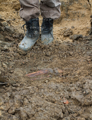 Gdansk. Rebiechowo. Szczatki niemieckiego zolnierza...