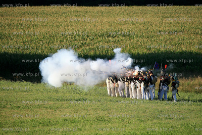 Rekonstrukcja bitwy z okresu kampanii napoleonskiej...