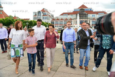 Sopot. Premier Ewa Kopacz odwiedzila Sopot w drodze...