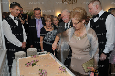 Urodziny Lecha Walesy w Palacu Opatow w Gdansku Oliwie....