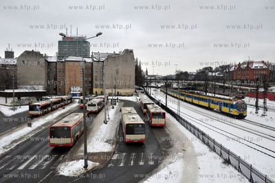 Gdansk. Zajezdnia autobusow miejskiech na ul. Jana...