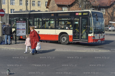 Pętla autobisowa przy dworcu kolejowym Gdańsk Wrzeszcz...