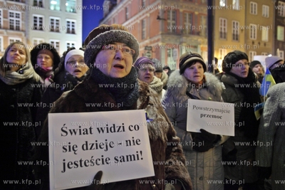 Gdansk. Dlugi Targ. Manifestacja solidarnosci z Ukraina.
24.01.2014
fot....