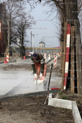 Przebudowa ulicy Uczniowskiej w Gdańsku Letnicy. 25.03.2015...