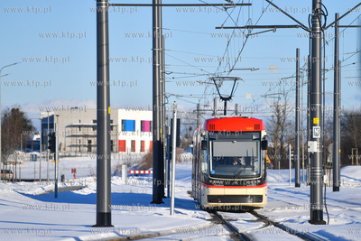 Tramwaj pesa jazz duo na pętli Ujeścisko. 14.02.2021...