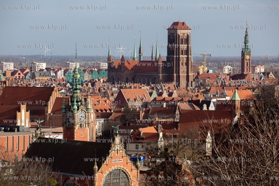 Panorama Gdańska, widok z Góry Gradowej. 24.03.2019...