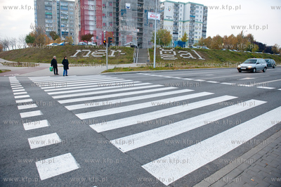 Gdansk. Chelm. Nergal - kolejny napis ulozony z plytek...