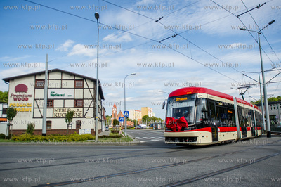 Gdansk. PIerwszy, probny przejazd nowo wybudowana linia...