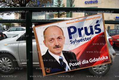 Plakat wyborczy Sylwestra Prusia - kandydata  do Sejmu...