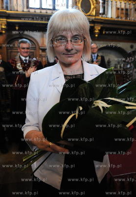 Gdansk. Dwor Artusa. Wreczenie Medali sw. Wojciecha...