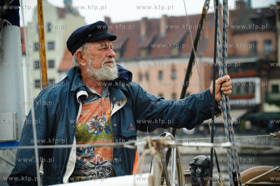 Gdansk. Marina - przystan jachtowa na Motlawie. Przywitanie...