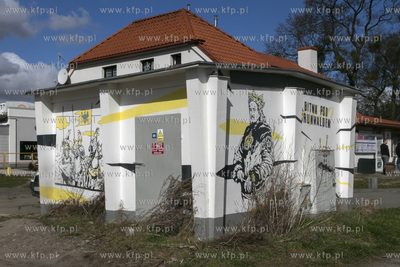 Mural Bitwa pod Grunwaldem na stacji niskiego napięcia...