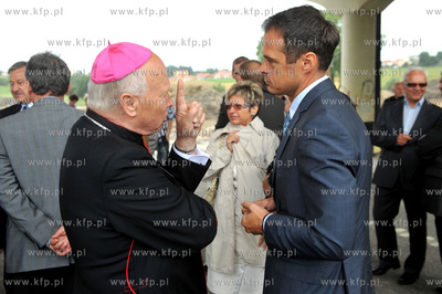 Gdansk. Obwodnica Trojmiasta. Wmurowania kamienia wegielnego...