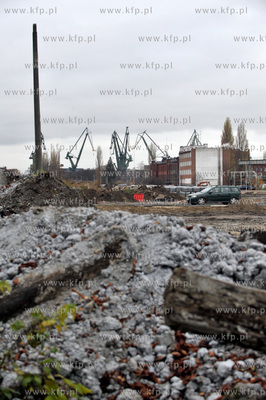 Gdansk. Tereny dawnej Stoczni Gdanskiej gdzie powstaje...