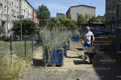Gdańsk Nowy Port. Rewitalizacja podwórka na ul. Strajku...