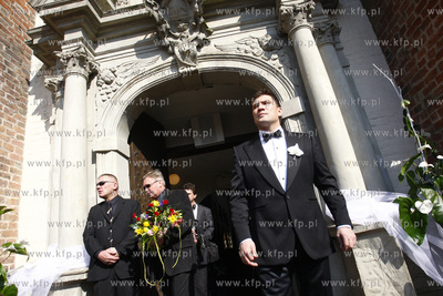 Gdansk. Katedra Oliwska. Slub Dariusza Michalczewskiego...