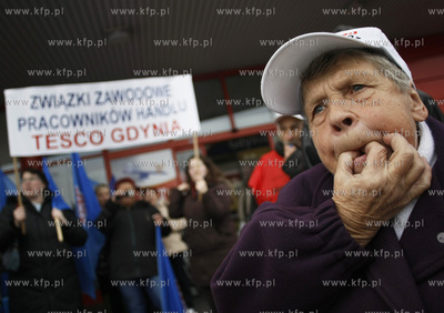 Gdynia. Wolny Zwiazek Zawodowy Sierpien 80 i OPZZ 
pod...
