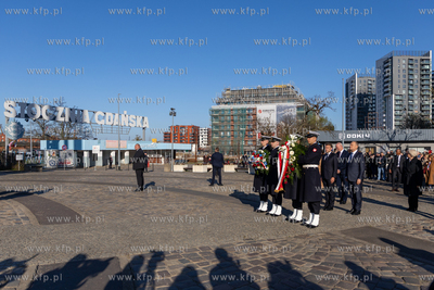 Plac Solidarności, Gdańsk. Wizyta Prezydenta Republiki...