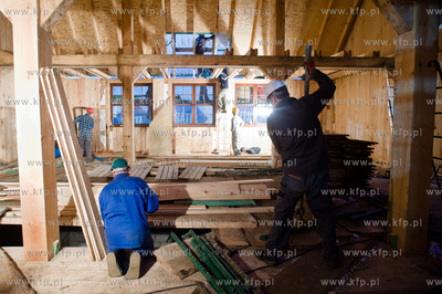 Skarszewy. Proba zbudowania drewnianego kosciola w...