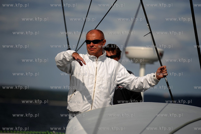 Zatoka Gdanska. Katamaran Gemini 3, na ktorym Roman...