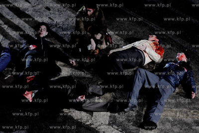 Plan zdjeciowy filmu o masakrze robotnikow na Wybrzezu...