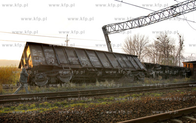 Szczecin / Dalaszewo. Wykolejenie się pociągu towarowego...