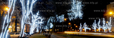 Iluminacje swietlne na Skwerze Kosciuszki w Gdyni....