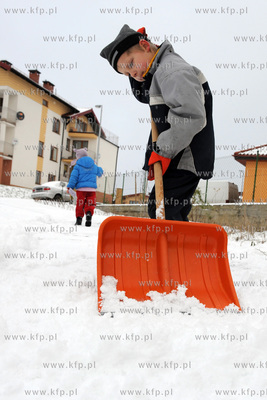 Pierwszy porzadny snieg w Gdansku. Dzieciaki dlugo...